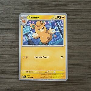 Pokemon Pawmo Trading Card - Yellow and Blue